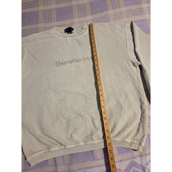 Vintage 90s Mercedes Benz Car Distressed Faded Embroidered Logo Sweatshirt USA - Picture 5 of 16